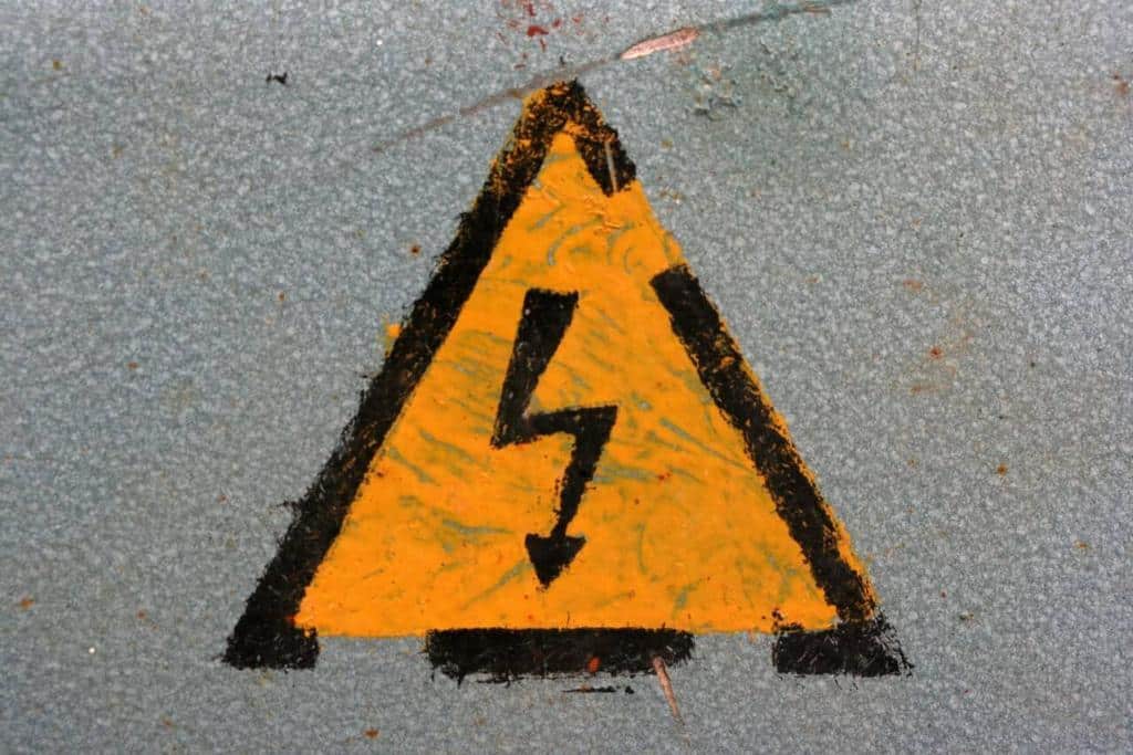 electrical shock hazard sign